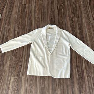 J.Crew Cecile relaxed Sweater Blazer- ivory, med